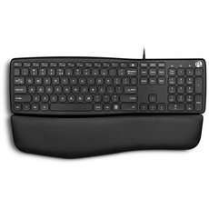 Perixx PERIBOARD-527 Wired Comfort USB Keyboard - Laptop Scissor Keys - Curved Ergo-Lite Design - Detachable Soft Wrist Rest - Black - US English...