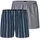Boxershorts gestreift blau/grau L