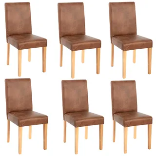 Mendler Esszimmerstuhl Littau Textil braun 6er Set