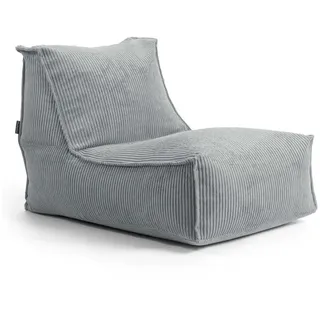 mokebo Sitzsack aus Cord Der Gelassene', Bean Bag, Relaxliege oder Bodenkissen in Grau