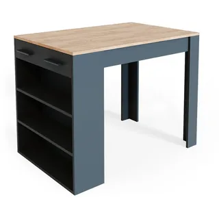 Vicco Repose, Tresen Tisch Regal Bistrotisch Schublade Eiche Anthrazit