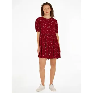 Tommy Jeans Blusenkleid »TJW FLORAL TIERED ALINE DRESS«, mit Blumenprint, schwarz