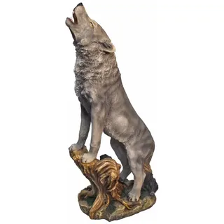 Design Toscano Gartenstatue heulender einsamer Wolf , Maße: 28 x 35.5 x 90 cm 11.75 kg