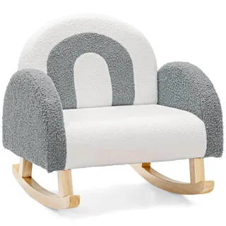 Costway Kindersofa 51cm Grau , Holz , 50x51x51 cm , Babymöbel & Kindermöbel, Kinderzimmer & Jugendzimmer