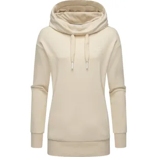 Kapuzenpullover RAGWEAR "Kapuzenpullover Yodis", Damen, Gr. 4XL, beige, Obermaterial: 70% Baumwolle CO. 30% Polyester PES., hüftbedeckend, hoch geschlossener Ausschnitt, Pullover Kapuzenpullover, modischer Kapuzenpullover mit hohem Kragen