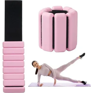 Verzwaarde polssteunbanden rood - 2 stuks - voor yoga, dans, ballet, pilates en hardlopen - Rosa