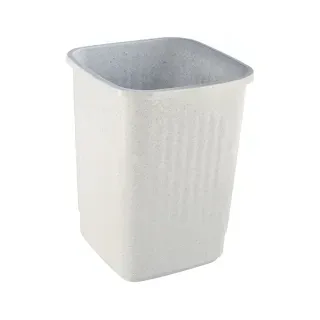 Bekaform Papierkorb, 50 Liter, Quadratischer Mülleimer aus Kunststoff, Farbe: granit