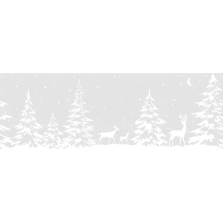 d-c-fix Fensterbilder White Forest - statisch selbsthaftend & wiederverwendbar - Weihnachten Fensterdeko innen Weihnachtsdeko Sticker Fenster-Folie Winter-Deko Winterlandschaft Wald 20 x 150 cm
