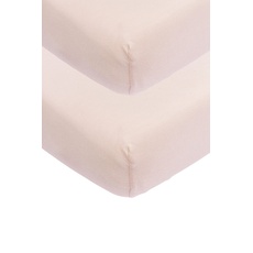 Bild Baby Spannbettlaken Kinderbett - Uni Soft Pink - 60x120cm - 2er Pack