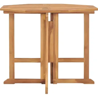 vidaXL Klappbarer Garten-Esstisch 90x90x75 cm Massivholz Teak - Braun