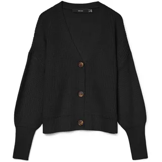 Vero Moda VMLEA LS V-Neck Cuff Cardigan Schwarz XL