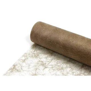 Protinam Sizoflor 30cm x 20m Tischläufer Tischband in Mandel zur Dekoration wie Sommer, Ostern, Weihnachten oder Hochzeiten abgelängt (20m, 2300 Mandel)