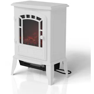 Juskys Standkamin 2000W Weiß