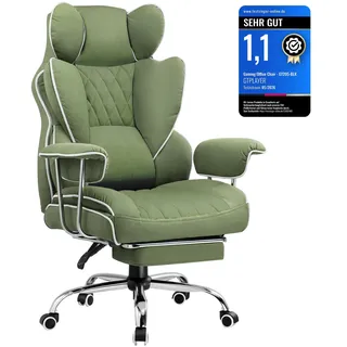 GTPLAYER Gaming Stuhl, Gamer Stuhl, Ergonomischer Bürostuhl mit Fußstütze verstellbare Lenden und Kopfkissen, Gaming Chair Gepolstert, Gaming Sessel - Grün