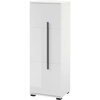 Home Affaire Midischrank »Cantara, Badschrank in Hochglanz Weiß, Schrank im modernen Design« mit schwarzen Griffen, ausreichend Stauraum,