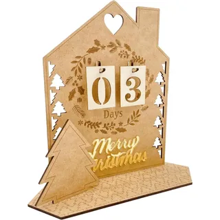 Haus Adventskalender Weihnachten DIY Holzdekoration