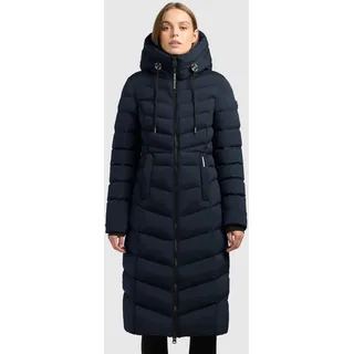 Steppmantel KHUJO "INGRAM5", Damen, Gr. XXL (44), port blau, Steppware, Obermaterial: 100% Polyester. Futter: 100% Nylon. Wattierung: 100% Polyester, unifarben, wadenlang, elastischer Bund, Mäntel Steppmantel