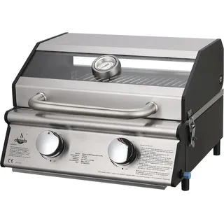EL Fuego Gasgrill Jesolo 31,2 cm x 47,5 cm x 43,5 cm Schwarz-Silber