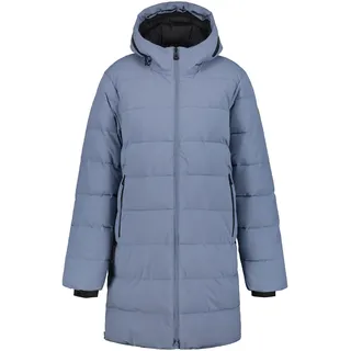 Steppmantel ICEPEAK, Herren, Gr. 58, grau (steel grau), Steppware, Obermaterial: 100% Polyester. Futter: 100% Polyester. Wattierung: 100% Polyester, unifarben, Mäntel Steppmantel, mit Stehkragen, mit Kapuze, mit Reißverschlusstaschen, pflegeleicht