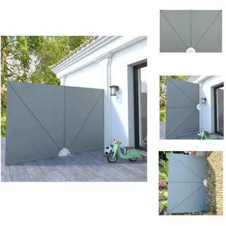 vidaXL Faltbarer Terrassen-Seitenfächer Grau 300×200 cm -  Sonnenschirme & Sonnenschutze - Grau