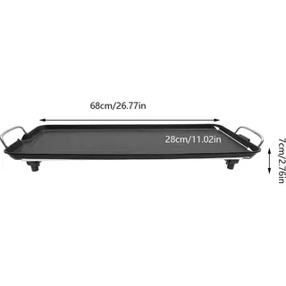 Elektrogrill - BBQ Tischgrill - 68x28 cm - 1500 W - Tragbar für Camping - 5 Temperaturstufen - 32–482 °F - EU‐Stecker