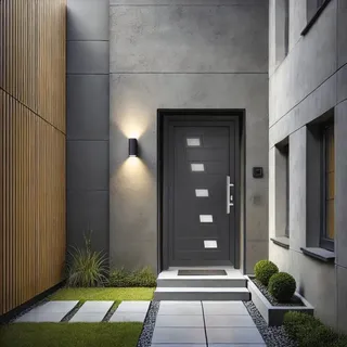 PANTO K043 rechts 100 x 200 cm anthrazit/weiß