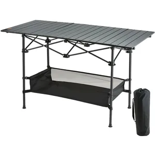 VEVOR Klapptisch Campingtisch 1150 x 550 x 700 mm, Zusammenklappbarer Gartentisch Balkontisch Mehrzwecktisch 100 kg Belastbar Aluminiumlegierung Camping Tisch Falttisch Hochtemperaturbeständig Tragbar