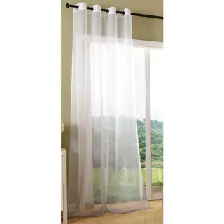 Gardinenbox Schal transparent Farbverlauf Vorhang mit Ösen Gardine Voile, 1 Stück 245x140, Grau, 204202