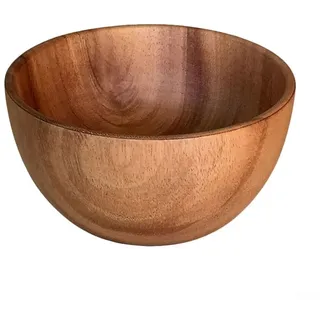 Carpango Salatschüssel aus Holz, rissfest, tragbar und waschbar, für Obst und Reis (13 x 6 cm)