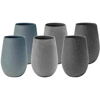 Stölzle Glas »Becher STONES 465 ml 6er Set grau«, grau
