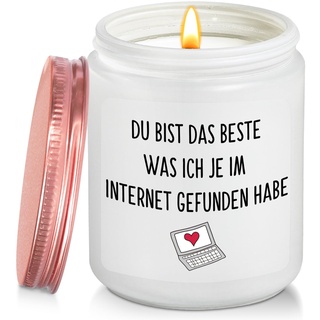 Coldbling Valentinstag Jahrestag Geschenk für Sie - Lavendel Duftkerze Liebes Geschenke für Freundin Freund Frauen Männer Weihnachten Hochzeitstag Geburtstag Valentinstagsgeschenk für Sie Ihn