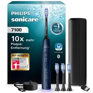 Sonicare 7100 Series HX7423/08 + Aufsteckbürsten 4 St. Marineblau