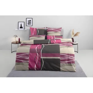 OTTO home Kelian Gemustert Lila 200 x 200 cm + 2 x 80 x 80 cm