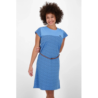 Sommerkleid ALIFE & KICKIN, Damen, Gr. XS, Normalgrößen, blau (azure), 60% Baumwolle, 40% Polyester, Rundhals, Kleider Sommerkleid