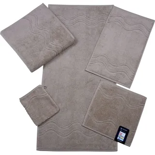 Ross Cashmere feeling Waschhandschuh 16 x 22 cm braun