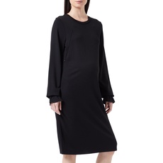 Noppies Damen Dress Pinole Nursing Long Sleeve Kleid, Black - P090, 44 EU