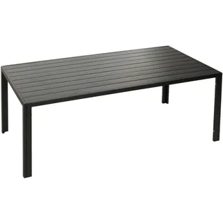 Mendler Alu-Esstisch HWC-N40, Tisch Bistrotisch Gartentisch Balkontisch, wetterfest 180x80cm ~ anthrazit