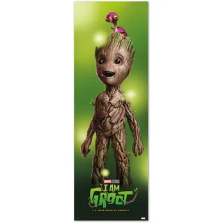 Grupo Erik Poster Türposter Marvel Groot Poster Covers Kunstdruck - Deko Wohnzimmer oder Deko Schlafzimmer - Deko Zimmer - Größe : 53 x 158 cm - Offizielle Marvel Merch