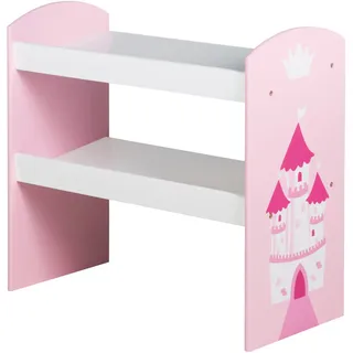 Kinderregal ROBA "Krone, rosa/pink", Baby, Gr. B/H/T: 64cm x 67cm x 30cm, offene Fächer, rosa, MDF, Regale Kinderregal, inklusive 5 Stoffboxen in 2 Größen
