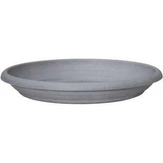 Scheurich Untersetzer aus Kunststoff, Granite Grey, 37 cm Durchmesser, 5,5 cm hoch