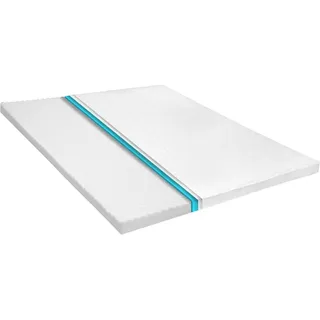 Matratzenauflage 180 x 200 cm Kaltschaum Ei-Profil 6 cm - Weiß