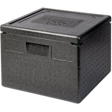 Thermo Future Box Quadratische Thermobx Kühlbox, Transportbox Warmhaltebox und Isolierbox mit Deckel, 32 Liter Pizzabox,Thermobox aus EPP (expandiertes Polypropylen)