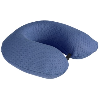 Komfortec Reisekissen, 100% Visco-Memory Schaum Nackenhörnchen, Oeko-TEX-zertifiziertes Reisekissen, Nackenkissen - Stützkissen - Travel Pillow, Leicht, Blau