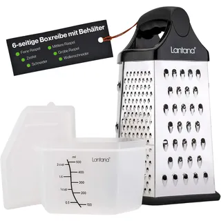 Lantana Käsereibe mit Behälter, Parmesanreibe, Küchenreibe, Zester (6 in 1)