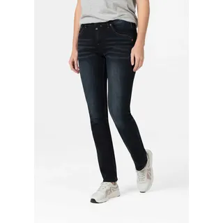 Slim-fit-Jeans TIMEZONE "Slim TahilaTZ Womenshape", Damen, Gr. 30, Länge 34, schwarz, 98% Baumwolle 2% Elastan, lang, Jeans Slim-fit-Jeans