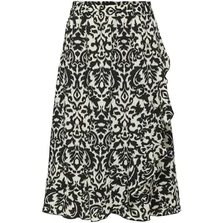 ONLY Damen ONLCARLY Flounce Long Skirt WVN NOOS Midirock, Schwarz, XL