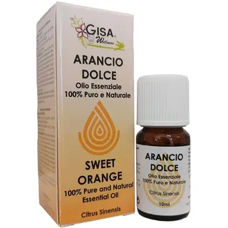 Gisa Wellness - SÜSSE ORANGE - Konventionelles Ätherisches Öl - 100% Rein und Natürlich - [10ml] - Ideal für Aromatherapie und Körperpflege - Raumduft - Hergestellt in Italien
