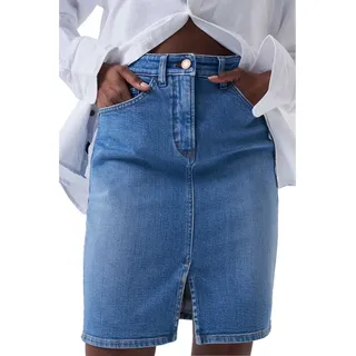 Salsa Jeans Push In Secret Glamour Denim Midirock Blau 32 Frau Blau 32 - Blau