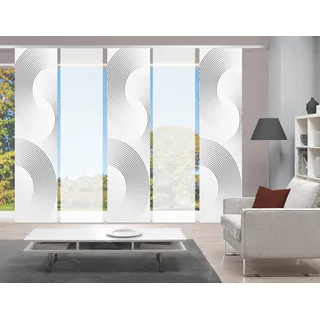 Vision Schiebegardine »BEXON« Paneelwagen 5 Stk. tlg. SET,SCHIEBEVORHANG,BAMBUS,DIGITALDRUCK, grau