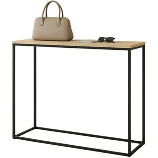 DanDiBo Konsolentisch Schmal Metall Schwarz 100 x 80 x 30 cm , 100x80x30 cm , Wohnzimmer, Wohnzimmertische, Konsolentische